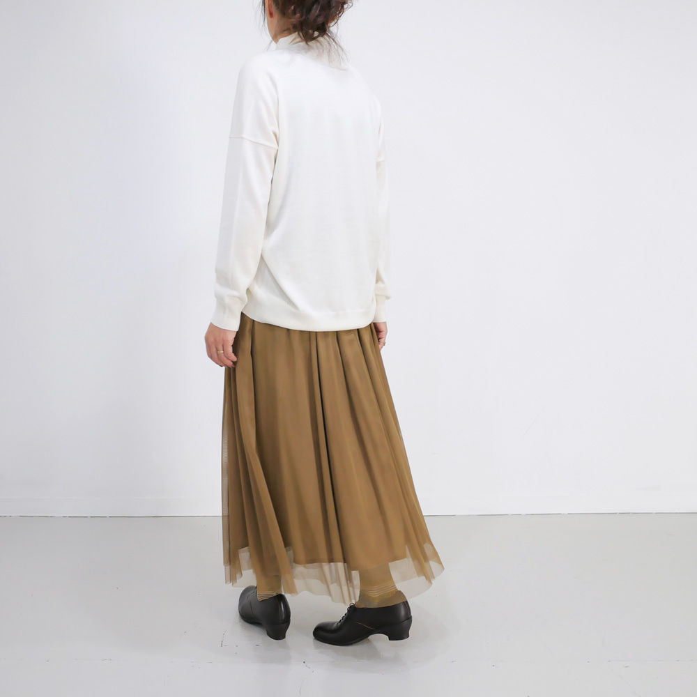 SACRA |サクラ |オーバーラップチュールスカート|BEIGE SACRA |サクラ |オーバーラップチュールスカート|BEIGE