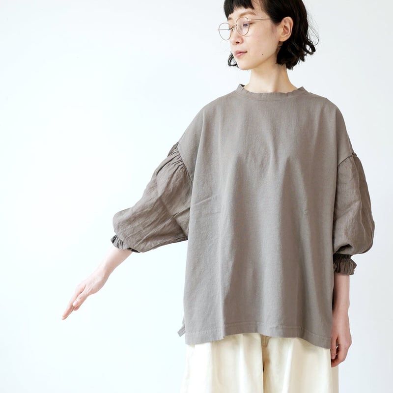 未使用UNIVERSAL TISSU USAコットンリネンスリーブプルオーバー UNIVERSAL SEVEN｜ ユニヴァーサルセブン｜ USAコットンリネンスリーブ