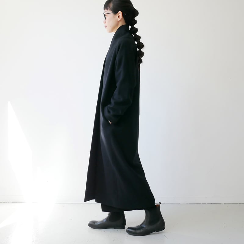 SI-HIRAI｜スーヒライ｜NO COLLAR COAT｜CHAW25-4218｜BLACK