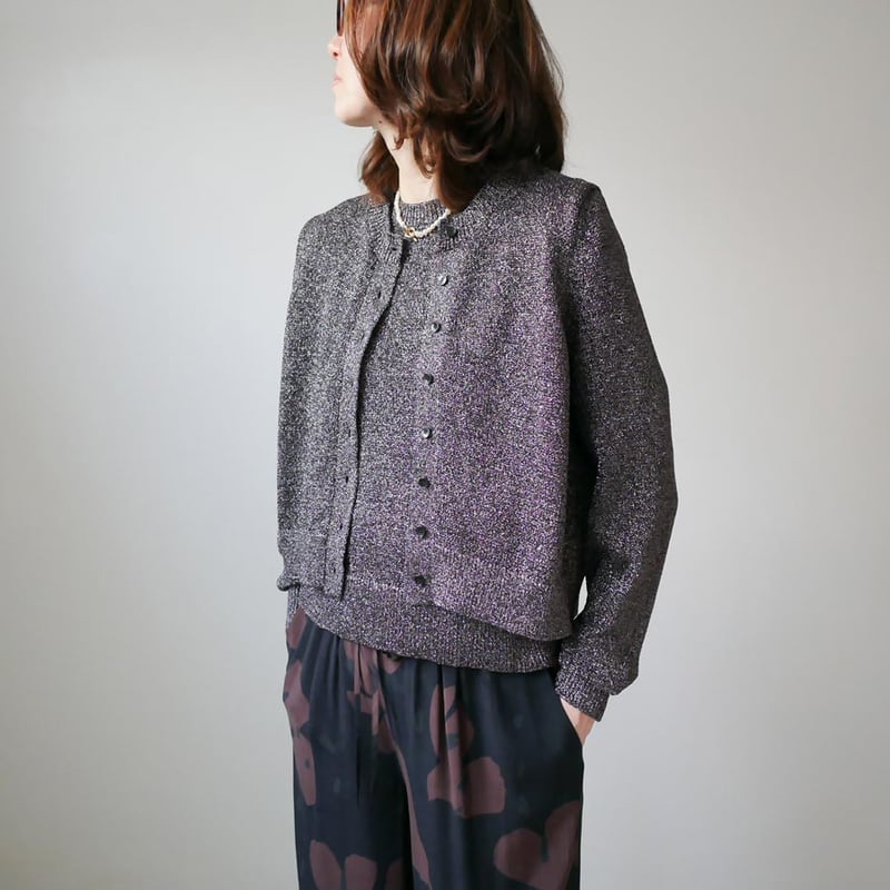 SACRA サクラ|GLOSSY LILY CARDIGAN|124540081|CHARC SACRA サクラ|GLOSSY LILY CARDIGAN|124540081|CHARC