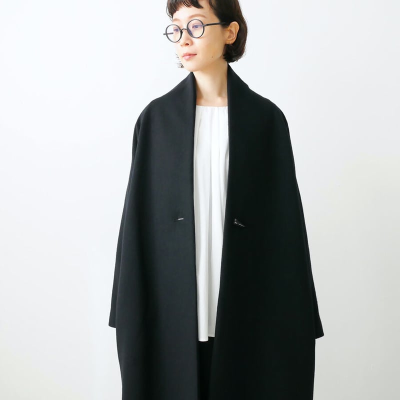 SI-HIRAI｜スーヒライ｜NO COLLAR COAT｜CHAW24-4218｜BLACK...