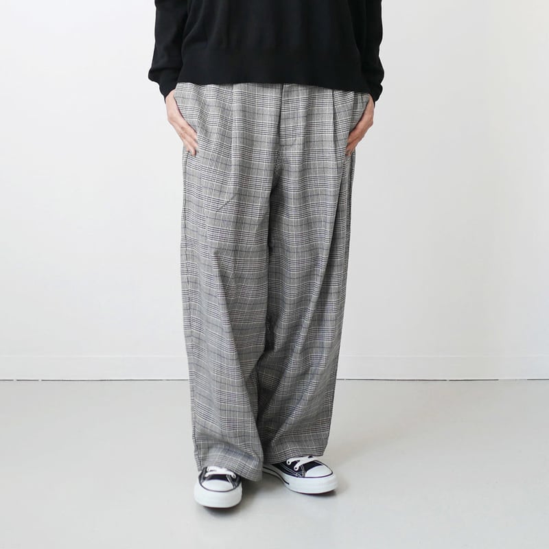 HARVESTY｜ ハーベスティ | グレンチェックストレッチ ワイド