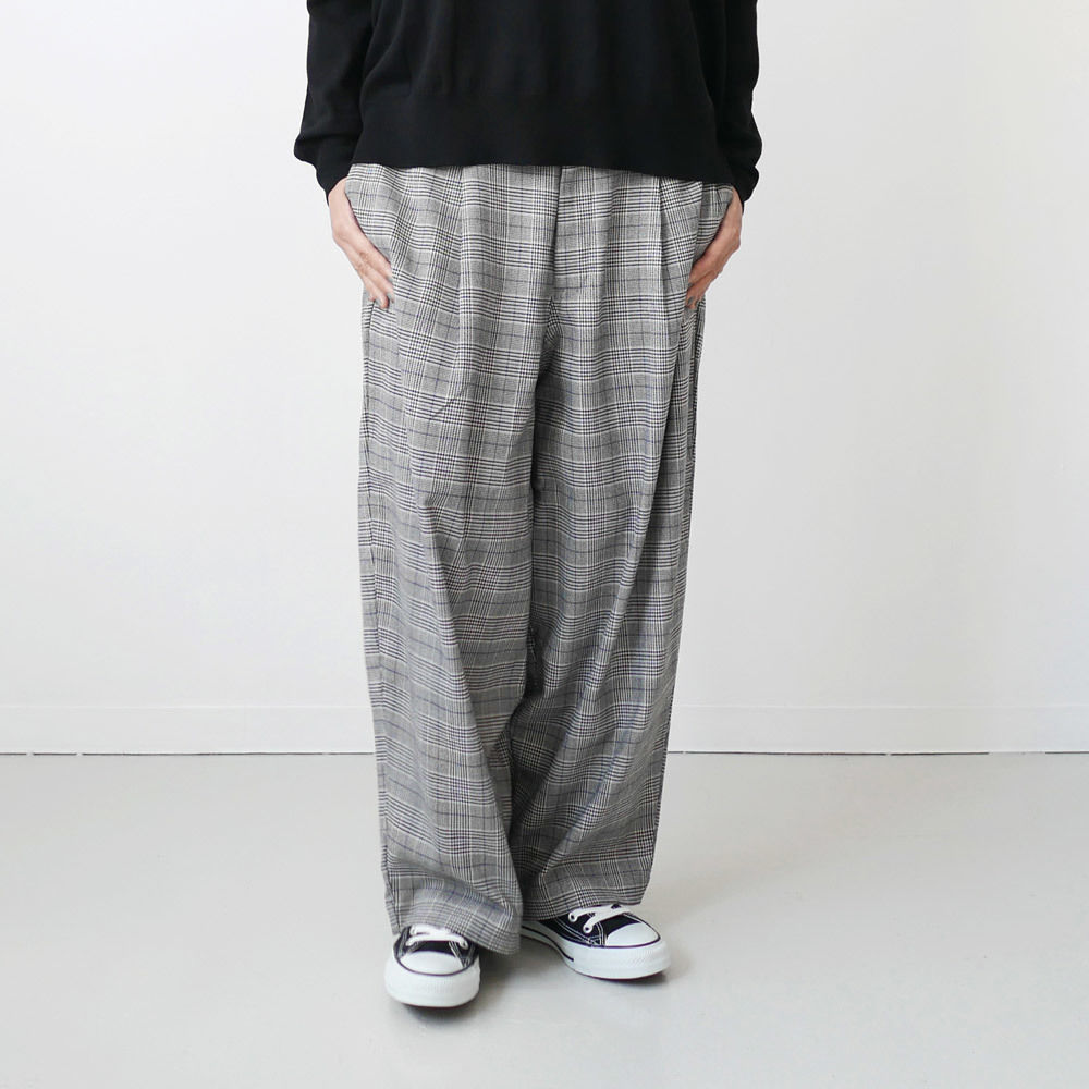 HARVESTY｜ ハーベスティ | グレンチェックストレッチ ワイド