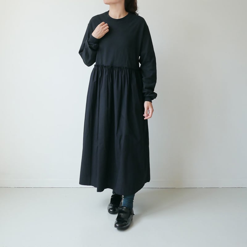 dahl'ia | ダリア | リメイクギャザーワンピース | BLACK｜HD-73 | G