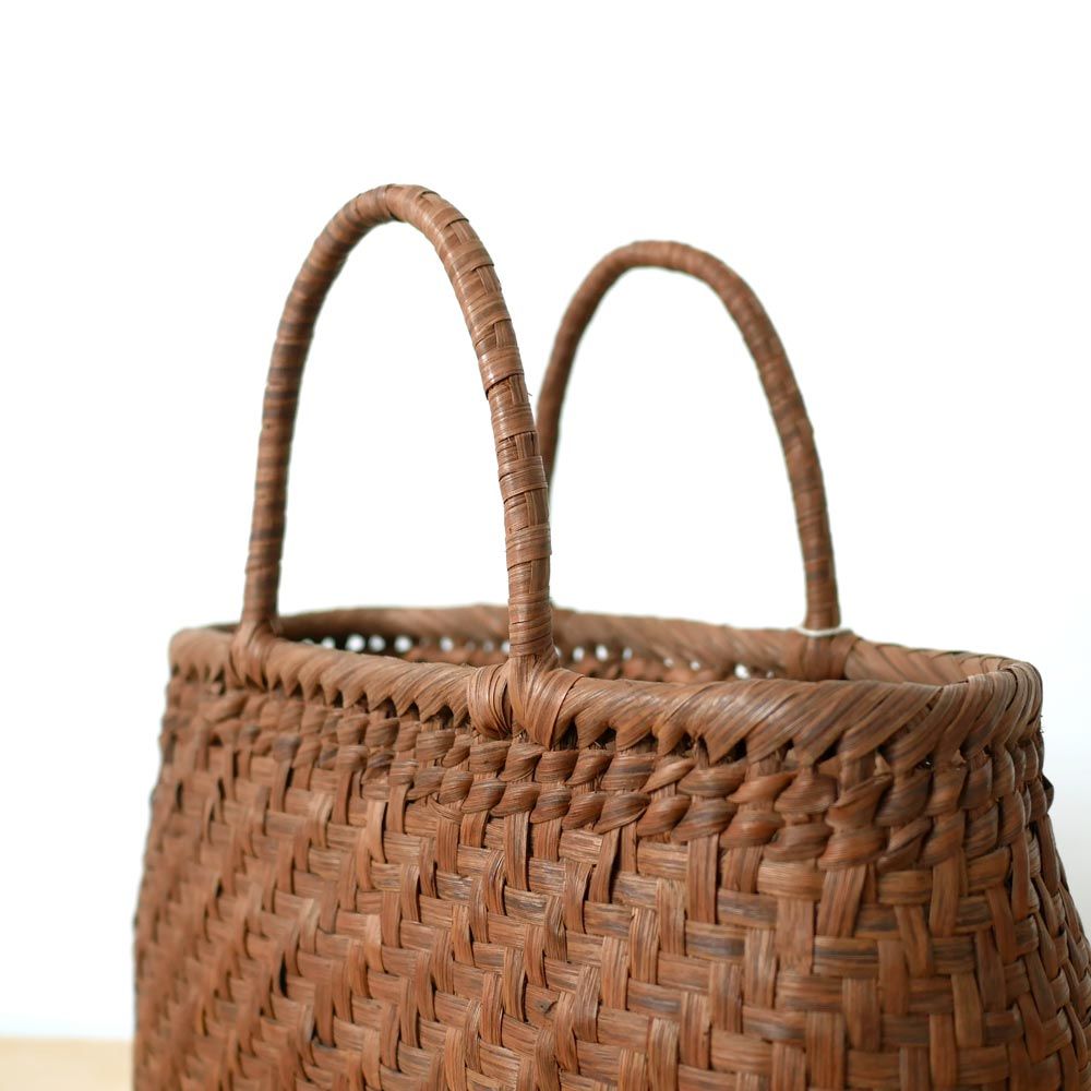 山ぶどう｜山葡萄｜かごバッグ｜やまぶどう籠削丸(中)｜SA-7356