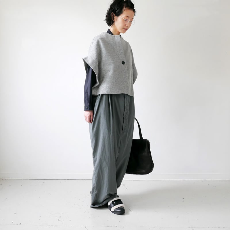 【専用】SH-HIRAI スーヒライ　ウールジャージーポンチョ　38 М SI-HIRAI｜スーヒライ｜ SHORT ROBE｜CHAW25-60115 ｜MELANG
