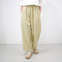 qiri｜キリ｜sashiko Jacquard ギャザーパンツ ｜6301PT001251｜Pale Yellow