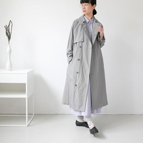 UNIVERSAL TISSU｜TISSU｜ユニヴァーサルティシュ｜ エフォートレストレンチ コート｜TS183CO084｜グレー千鳥