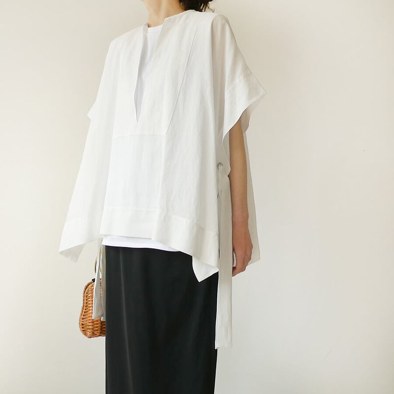 SACRA｜サクラ ｜SHRINK GABARDINE TOP｜123211071｜WHITE...