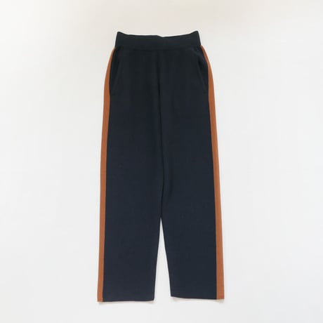 Fantastic Days｜ファンタスティックデイズ｜インターシャサイドラインパンツ｜NAVY×BROWN｜ KNIT-203-01