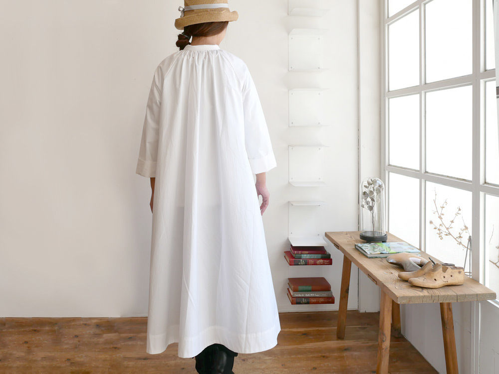 THE FACTORY ザ・ファクトリー ポプリン ギャザーワンピース TF17SS