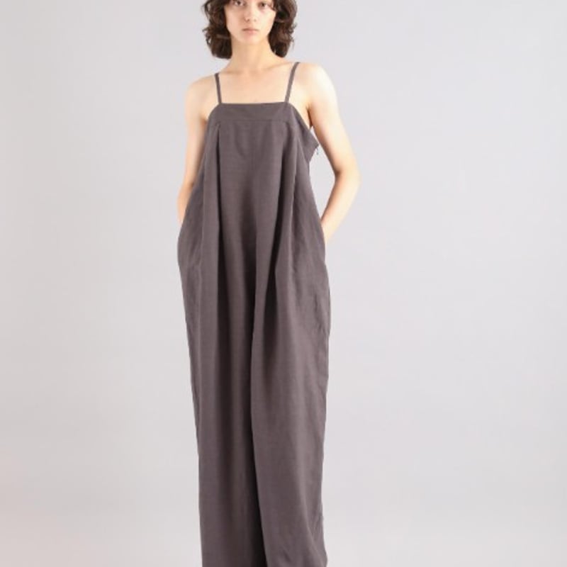 SACRA｜サクラ ｜RAYON LINEN TUMBLE SALOPETTE｜1251090
