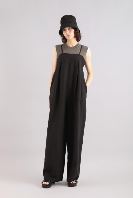 SACRA｜サクラ ｜RAYON LINEN TUMBLE SALOPETTE｜1251090
