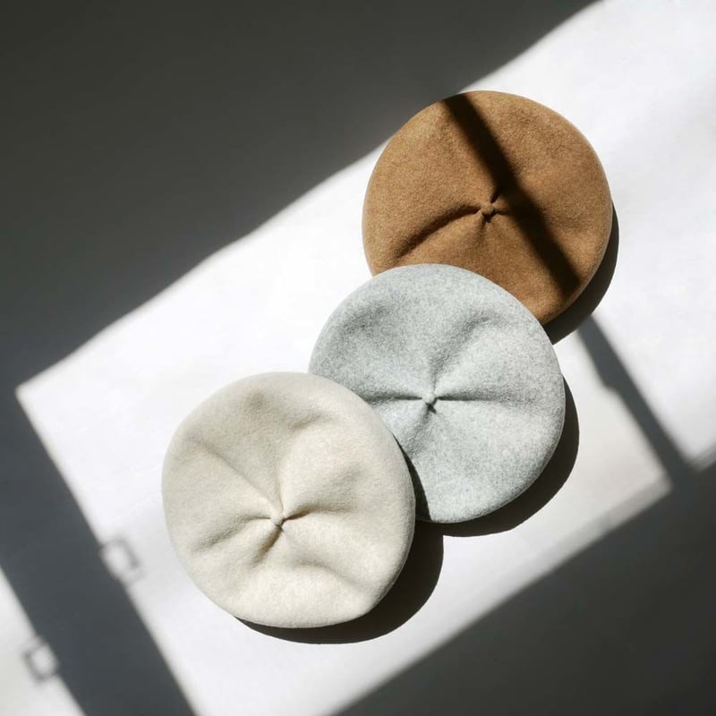 マチュアーハ ベレー 美品 ライトグレー mature ha.｜マチュアーハ ｜beret top gather big｜トップ