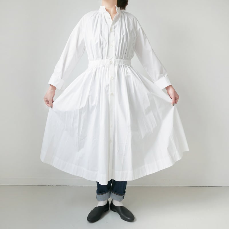 THE FACTORY ザ ファクトリー シルバ ギャザー ワンピース コットン THE FACTORY ｜ザ・ファクトリー ｜コットンツイル ギャザーワンピース
