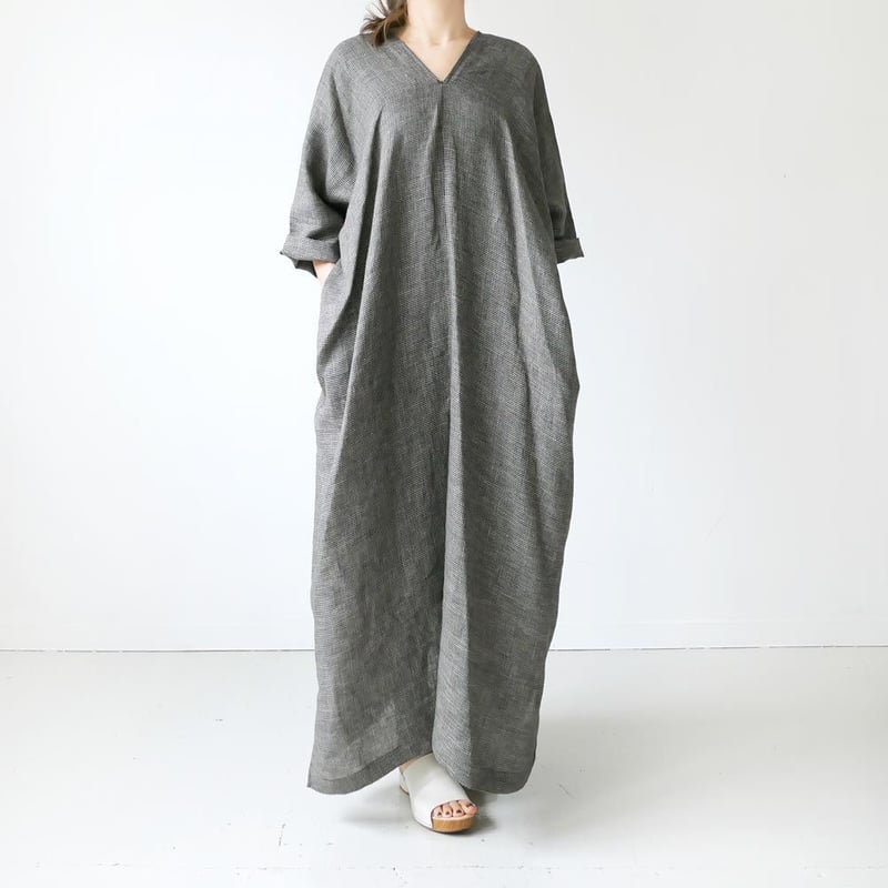 Si-Si-Si スースースー ウーパールーパーワンピース Si-Si-Si スースースー リネン100% ウーパールーパーワンピース生成