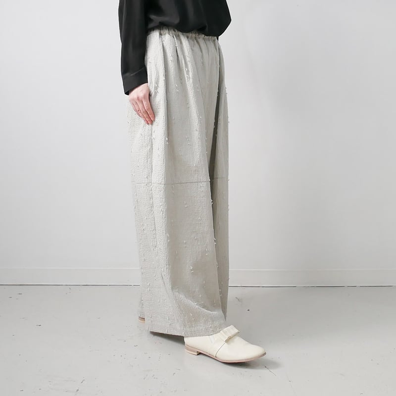 うさこページ① qiri ｜キリ｜sashiko jacquard volume pants｜63-01-PT