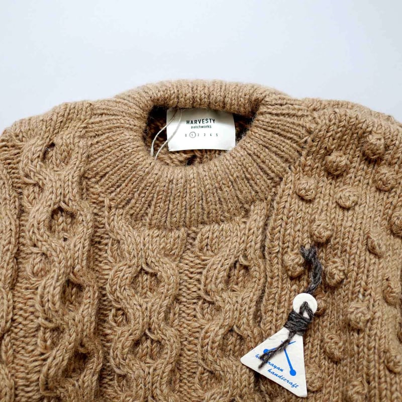 HARVESTY｜ハーベスティ｜ケーブルニットプルオーバー ｜BEIGE｜A51803