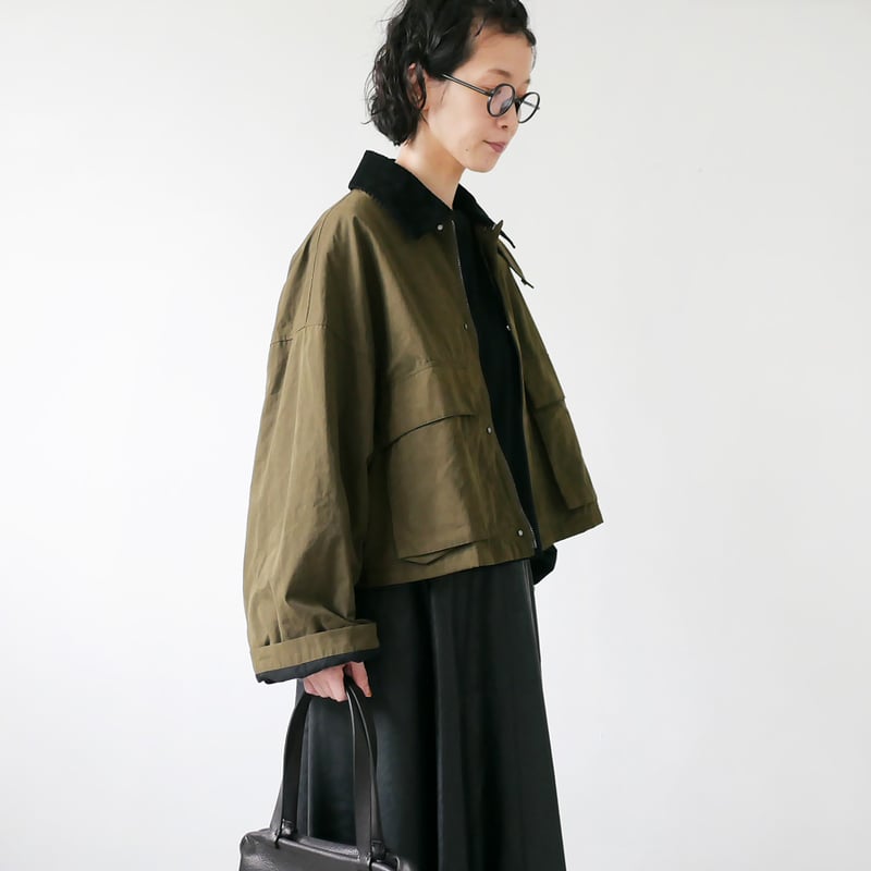 SACRA｜サクラ ｜WAXED HIGH DENSITY CLOTH SHORT JACKE