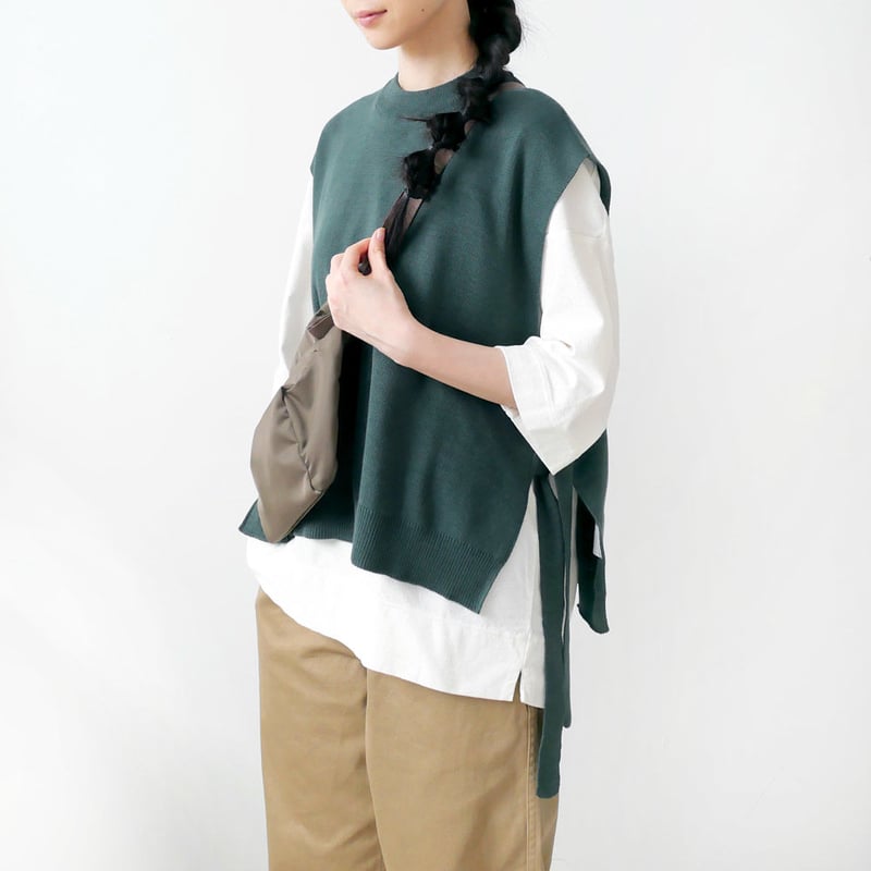 BUNT｜バント｜Fine Cotton Tape Knit Vest｜ニットベスト｜20ss