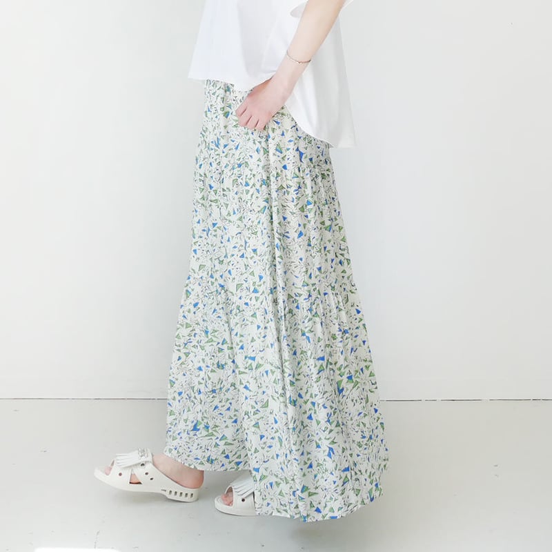 SACRA｜サクラ ｜DRAWING PRINT SKIRT｜プリント スカート｜121125