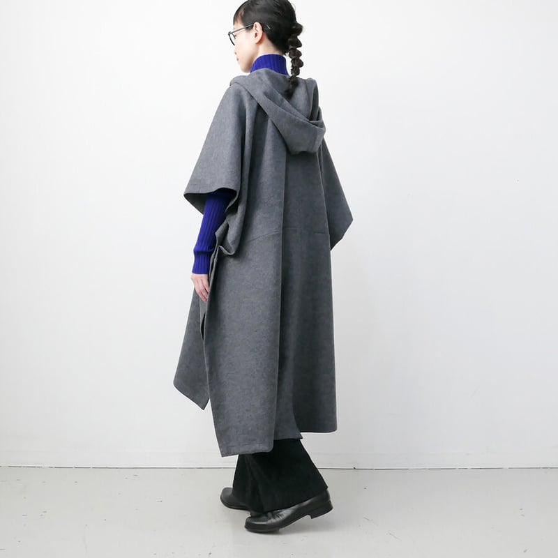 【専用】SH-HIRAI スーヒライ　ウールジャージーポンチョ　38 М SI-HIRAI｜スーヒライ｜WARM PONCHO｜ウールスムース ジャージー