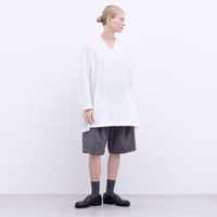 NO CONTROL AIR ｜ノーコントロールエアー｜強撚ポリエステル・ストレッチポプリン　ハーフパンツ｜LE_NC0605P5｜BLACK｜GRAY TOP
