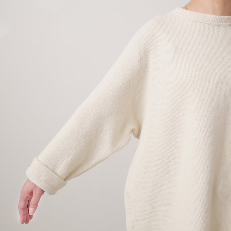 FIRMUM ｜フィルマム｜ウール＆コットン・接結二重編みクルー