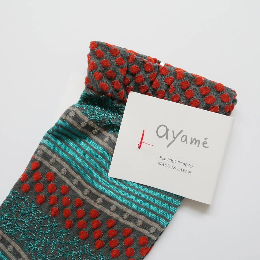 Ayamé｜アヤメ｜ソックス｜WOMENS・Accordion socks・AYM006/17