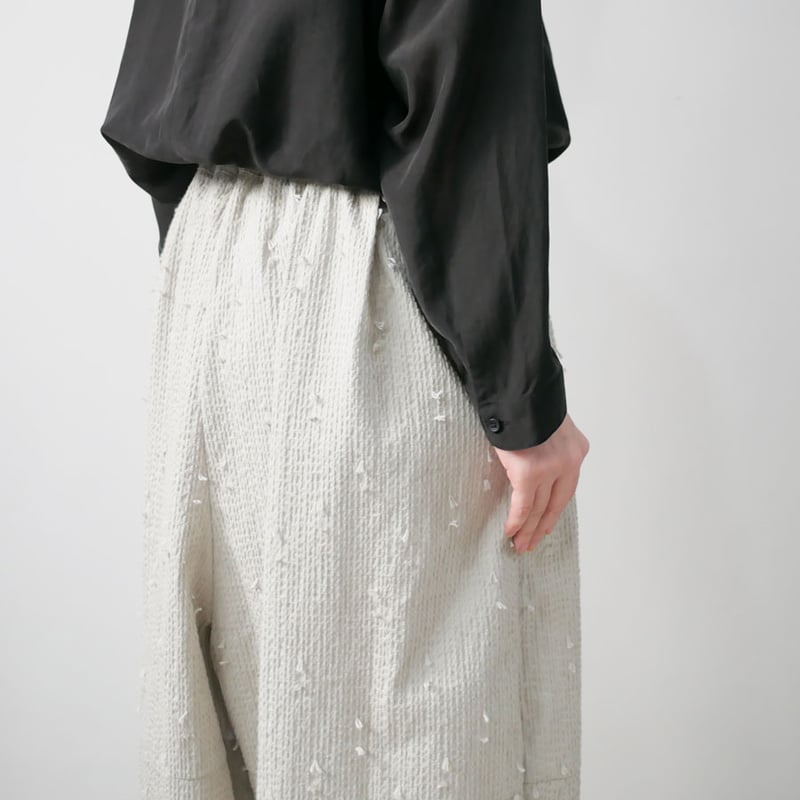 qiri ｜キリ｜sashiko jacquard volume pants｜63-01-PT