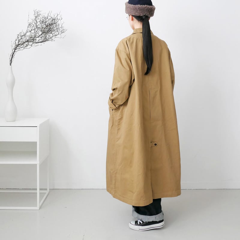 HARVESTY ベージュ コート HARVESTY / ハーベスティー OVER HALF COAT COMA COTTON