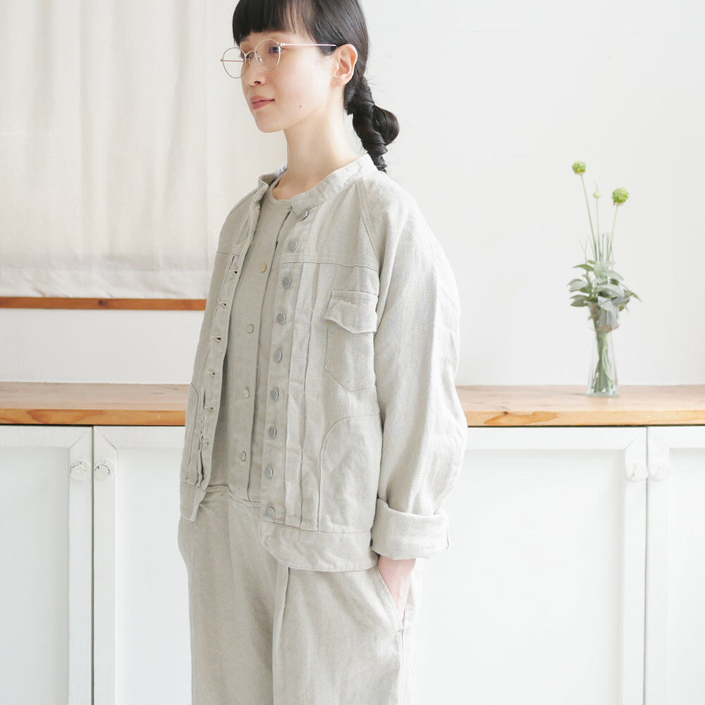 【美品】sisisi comfort スースースーコンフォート リネンジャケット si-si-si comfort｜スースースーコンフォート｜リネンワンピース
