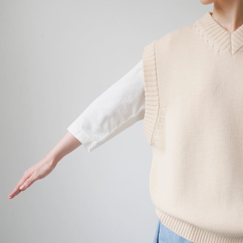 BUNT｜バント｜GRANDFATHER KNIT VEST ニットベスト｜19AW_KN03