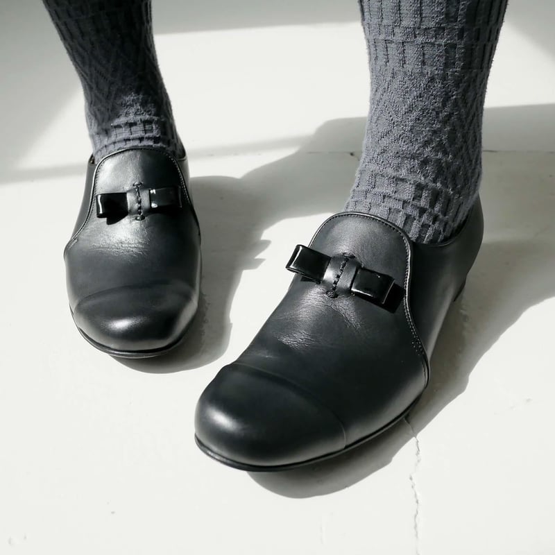 chausser｜ショセ｜スリッポン キャップトゥ シューズ｜C-2202｜BLACK
