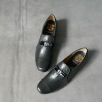 chausser｜ショセ｜スリッポン キャップトゥ シューズ｜C-2202｜BLACK