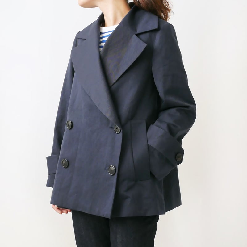 SACRA｜サクラ ｜ビッグカラーダブルボタンジャケット｜ NAVY