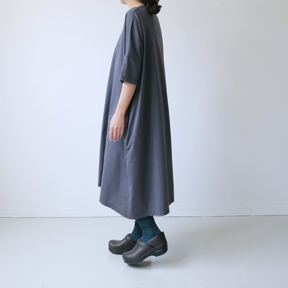 美品！　UNIVERSAL TISSU　ビッグワイド　コットンワンピース UNIVERSAL TISSU ｜ユニヴァーサル ティシュ｜ 度詰天竺コットンロング