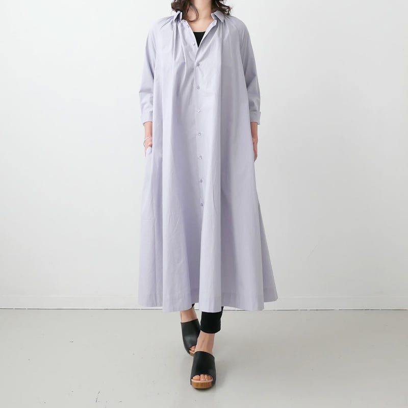 THE FACTORY ワークシャツワンピース(F) ほぼ日 THE FACTORY ｜ザ・ファクトリー ｜ギャザーシャツワンピース