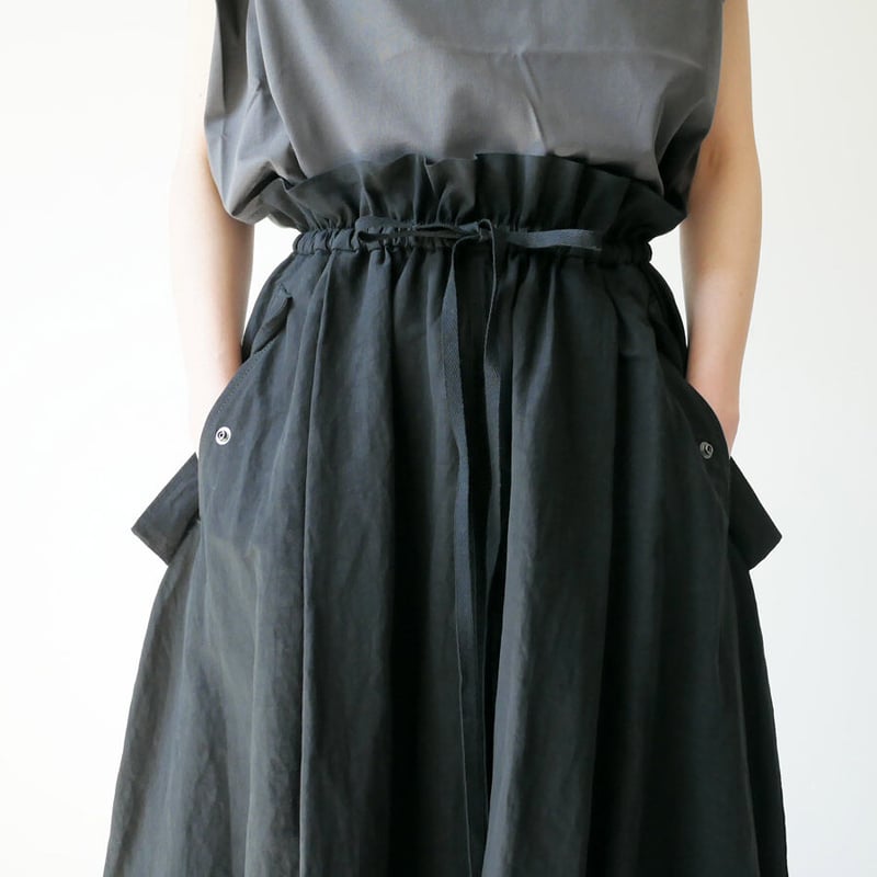 SACRA｜サクラ ｜CO/LI WASHED TYPEWRITER SKIRT| 12322