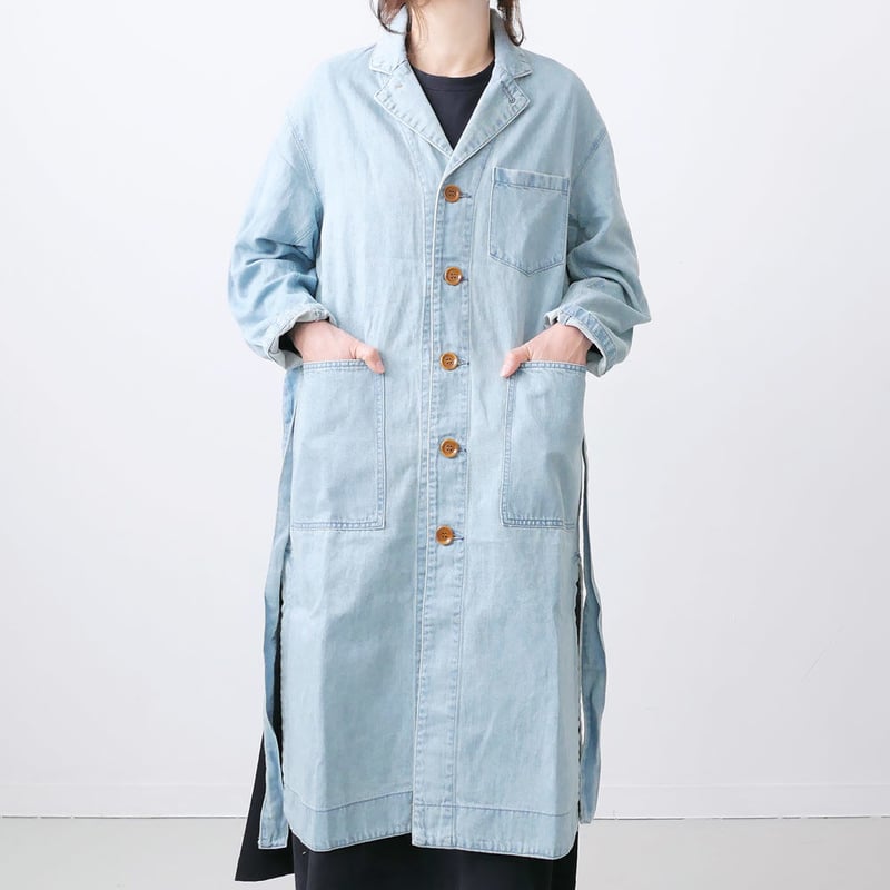UNIVERSAL TISSU ユニヴァーサルセブンリネンデニムダスターコート UNIVERSAL SEVEN ユニヴァーサルセブン｜リネンデニムダスター
