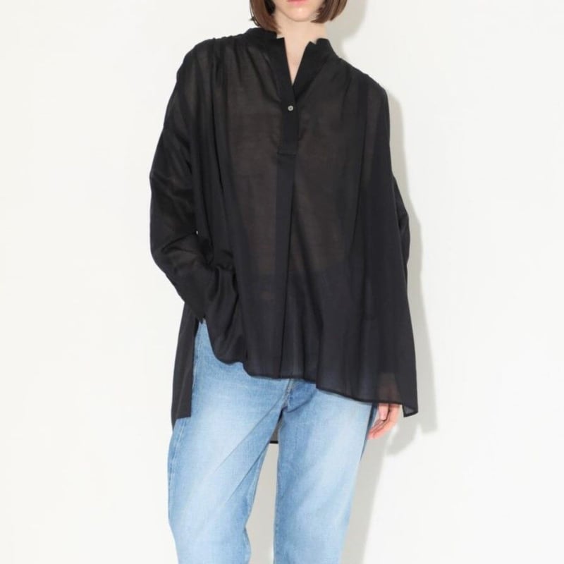 SACRA｜サクラ ｜FINE COTTON LAWN TOP|123118071|NAVY