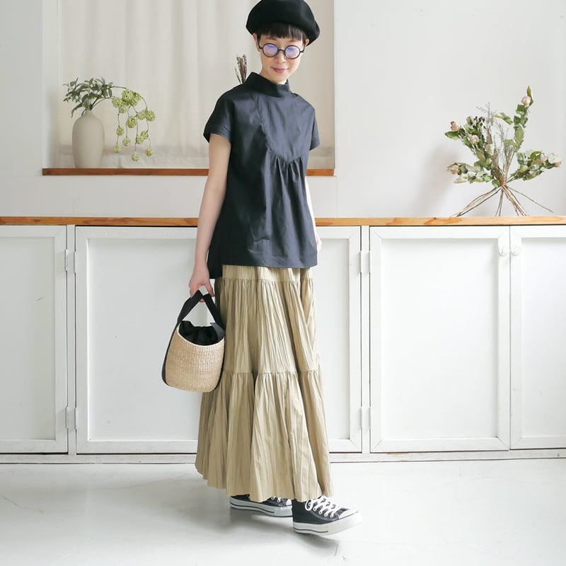 MARMARI｜マルマリ ｜サーキュラーティアードスカート｜MSK-45｜BEIGE