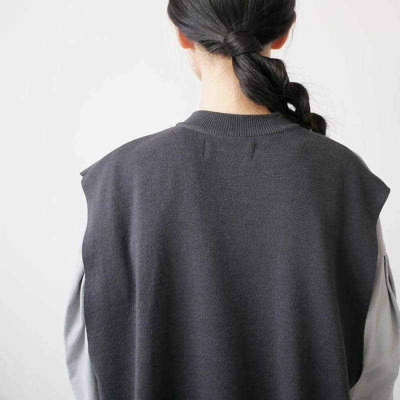 BUNT｜バント｜Fine Cotton Tape Knit Vest ニットベスト｜20ss