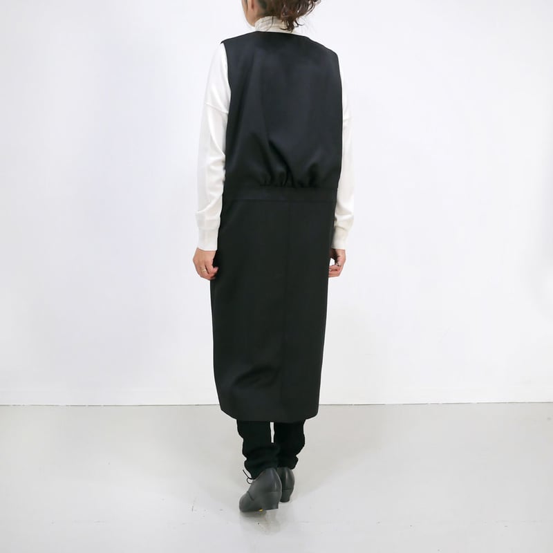 新品✨ サクラ SACRA キーネックワンピース オーバーワンピース 定価3.1 SACRA ｜ サクラ｜ノースリーブキーネックワンピース｜118607041