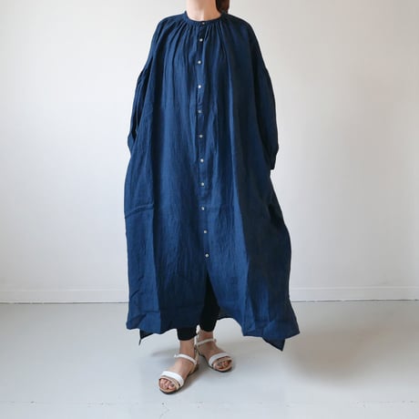 リネンギャザーシャツドレス | STORES リネンギャザーシャツドレス | STORES