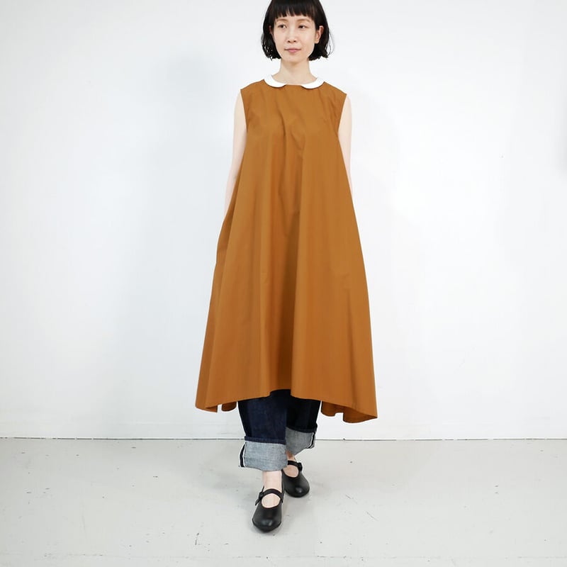 MARMARI｜マルマリ ｜丸襟Aラインワンピース｜MOP-52｜terracotta | G