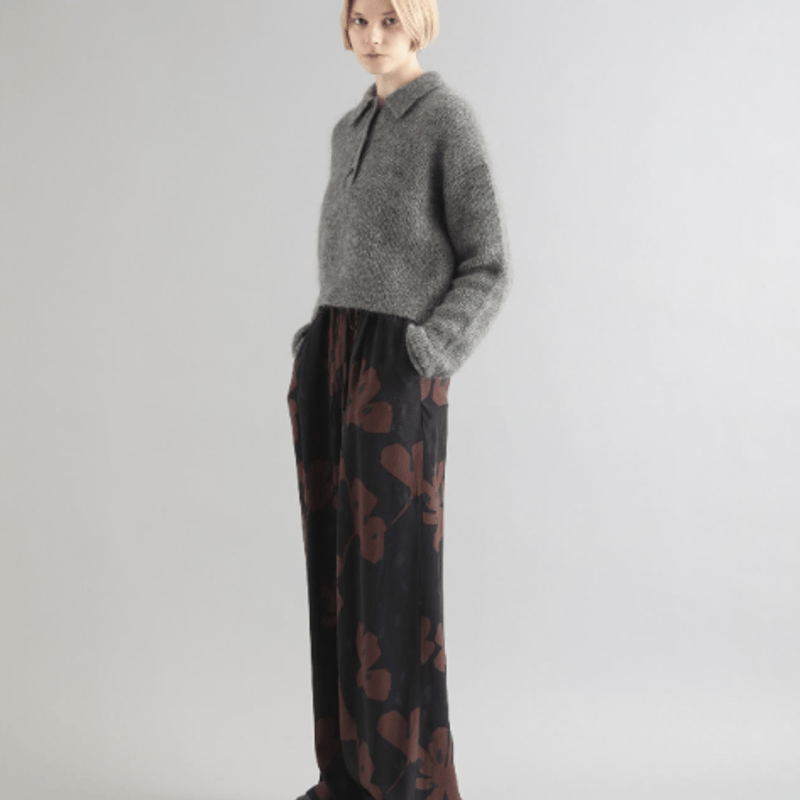 SACRA サクラ｜MODERN FLOWER PANTS｜124513112｜BLACK