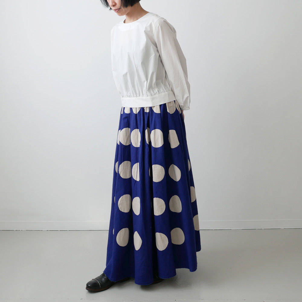fruits of life ドットギャザースカート 美品 fruits of life フルーツオブライフ ドットギャザー