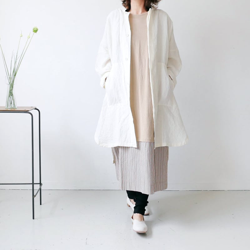 UNIVERSAL TISSU ロングコート UNIVERSAL TISSU リネン ロングコート スプリングコート