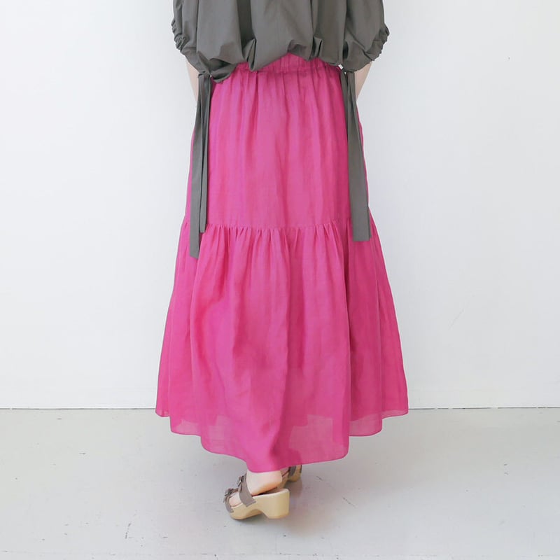 SACRA｜サクラ ｜RAMIE LAWN SKIRT｜ラミーローン スカート